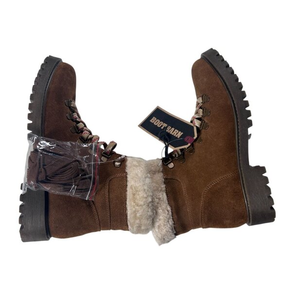 Boot‎ Barn Cleo + Wolf Hiker Boots Women's Size 8.5 Brown Extra Laces New - Picture 8 of 10